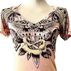 Pink SINFUL Graphic Tee T-Shirt